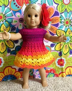 crochet doll dress pattern