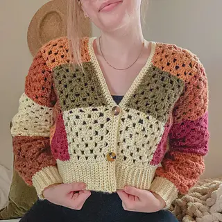 free granny square sweater
