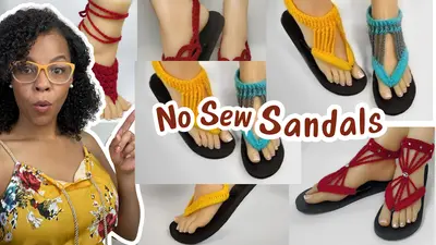 no sew crochet sandal