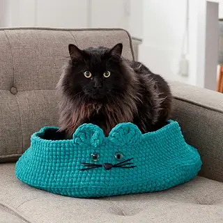 free crochet cat bed