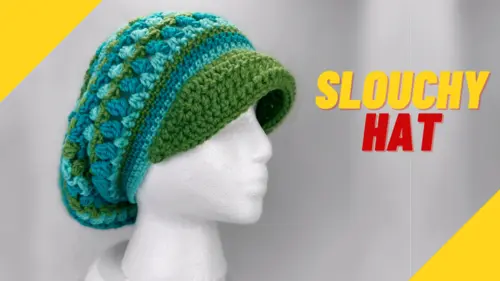 Crochet slouchy hat pattern