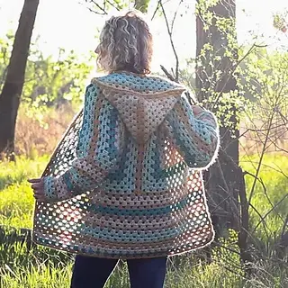 crochet hexagon cardigan