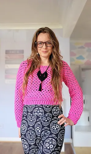 crochet hexagon cardigan