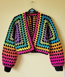 crochet hexagon cardigan