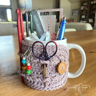 free crochet cozy cup pattern
