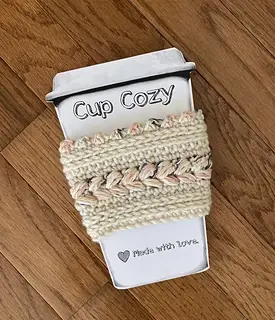 free crochet cozy cup pattern