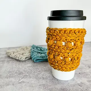 free crochet cozy cup pattern