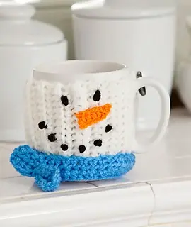 free crochet cozy cup pattern