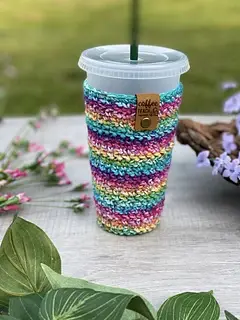 free crochet cozy cup pattern