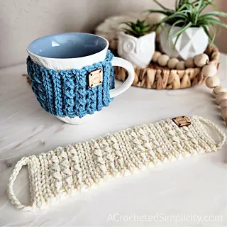 free crochet cozy cup pattern