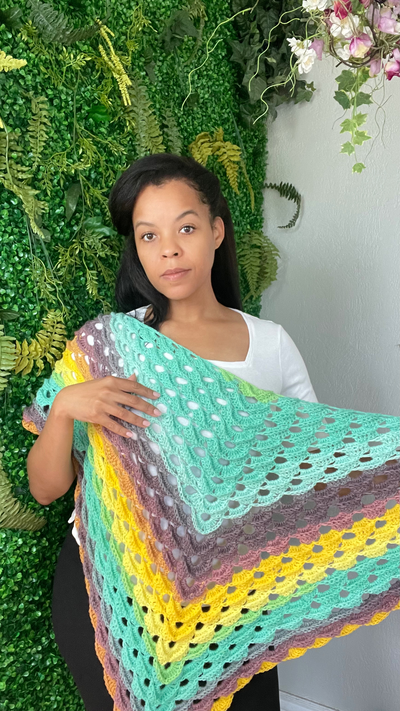crochet triangle shawl