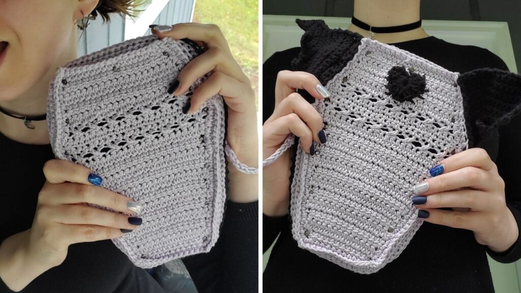 Free Crochet Clutch Pattern Halloween Coffin