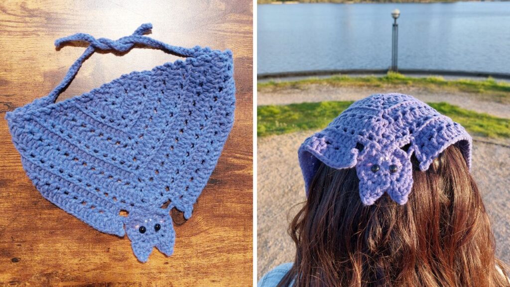 bat crochet bandana pattern