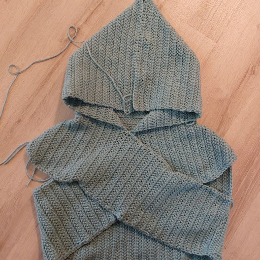 hooded crochet vest pattern