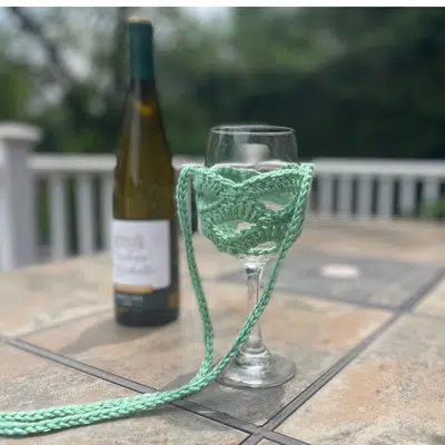crochet pattern for wine glass holder